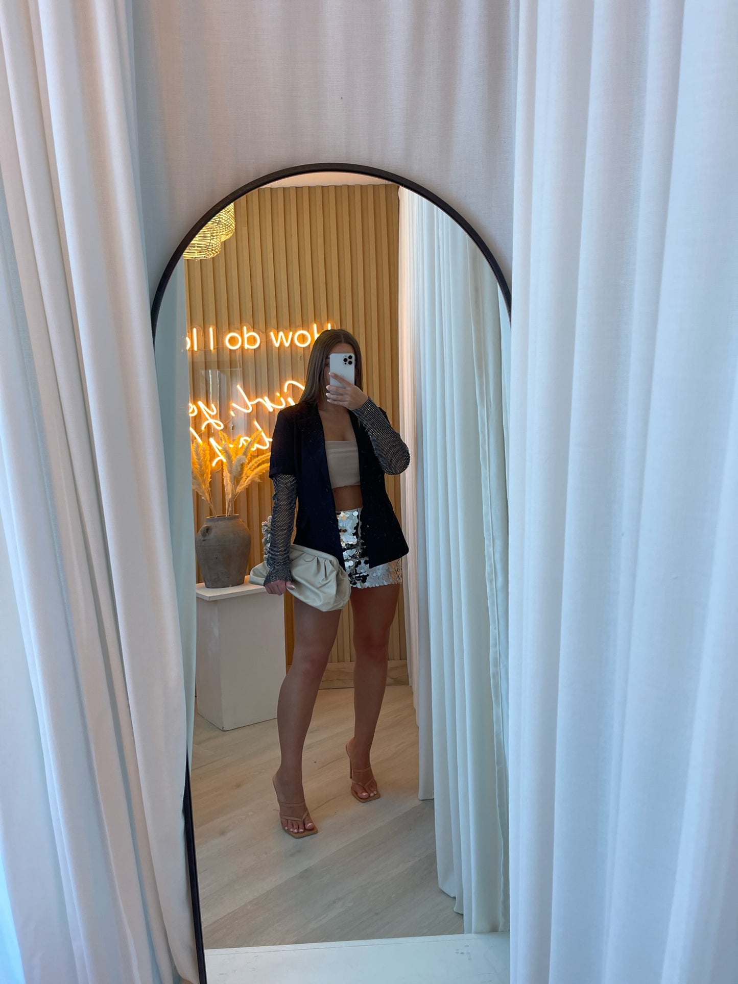 River sequin skirt