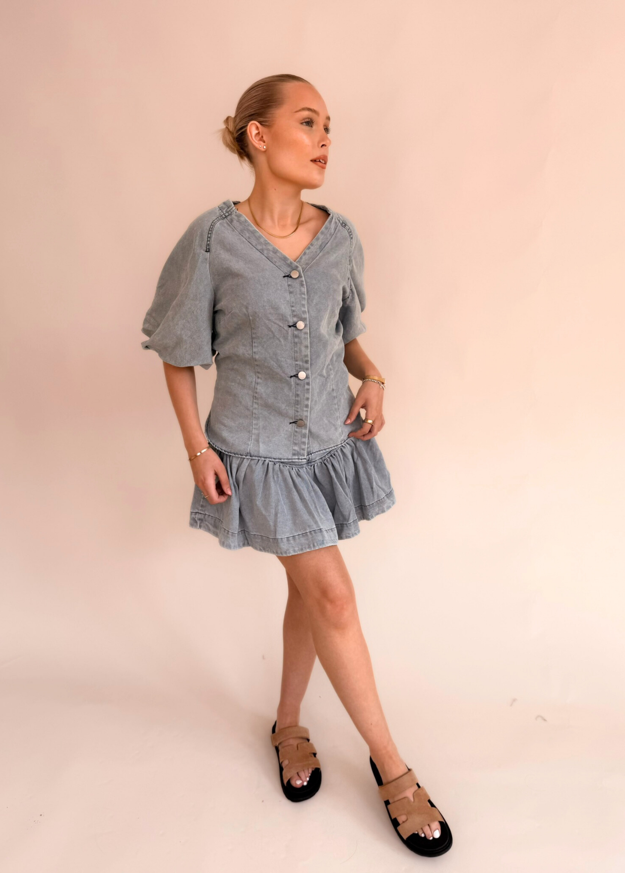 Denim Top - Light Blue