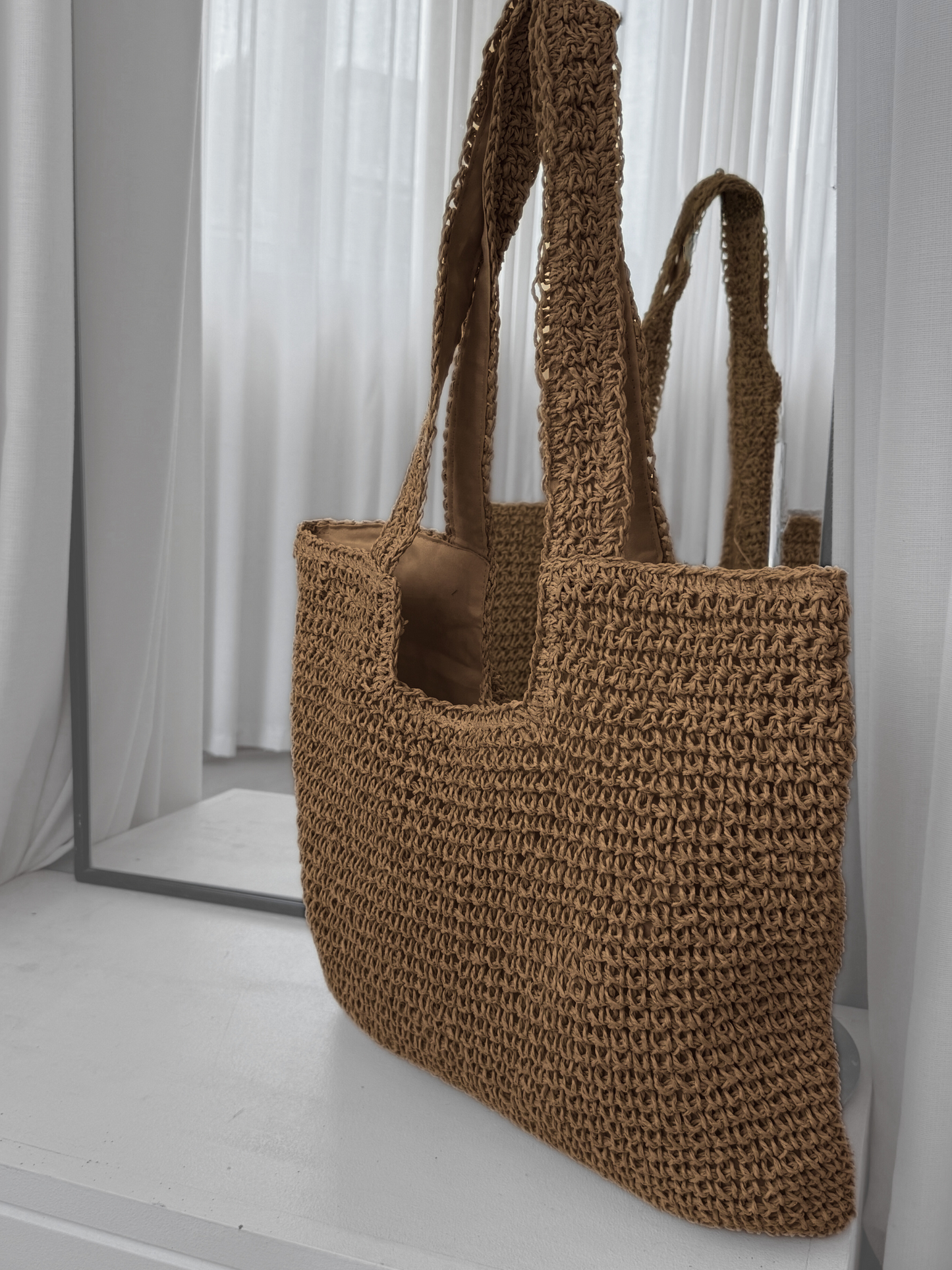 Woven Tote - Beige