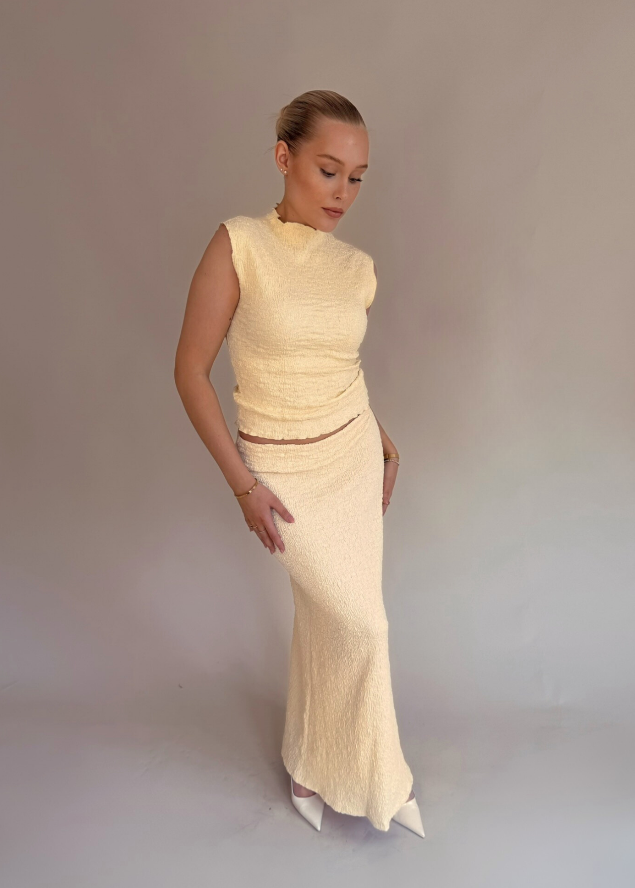Textured Top - Lemon