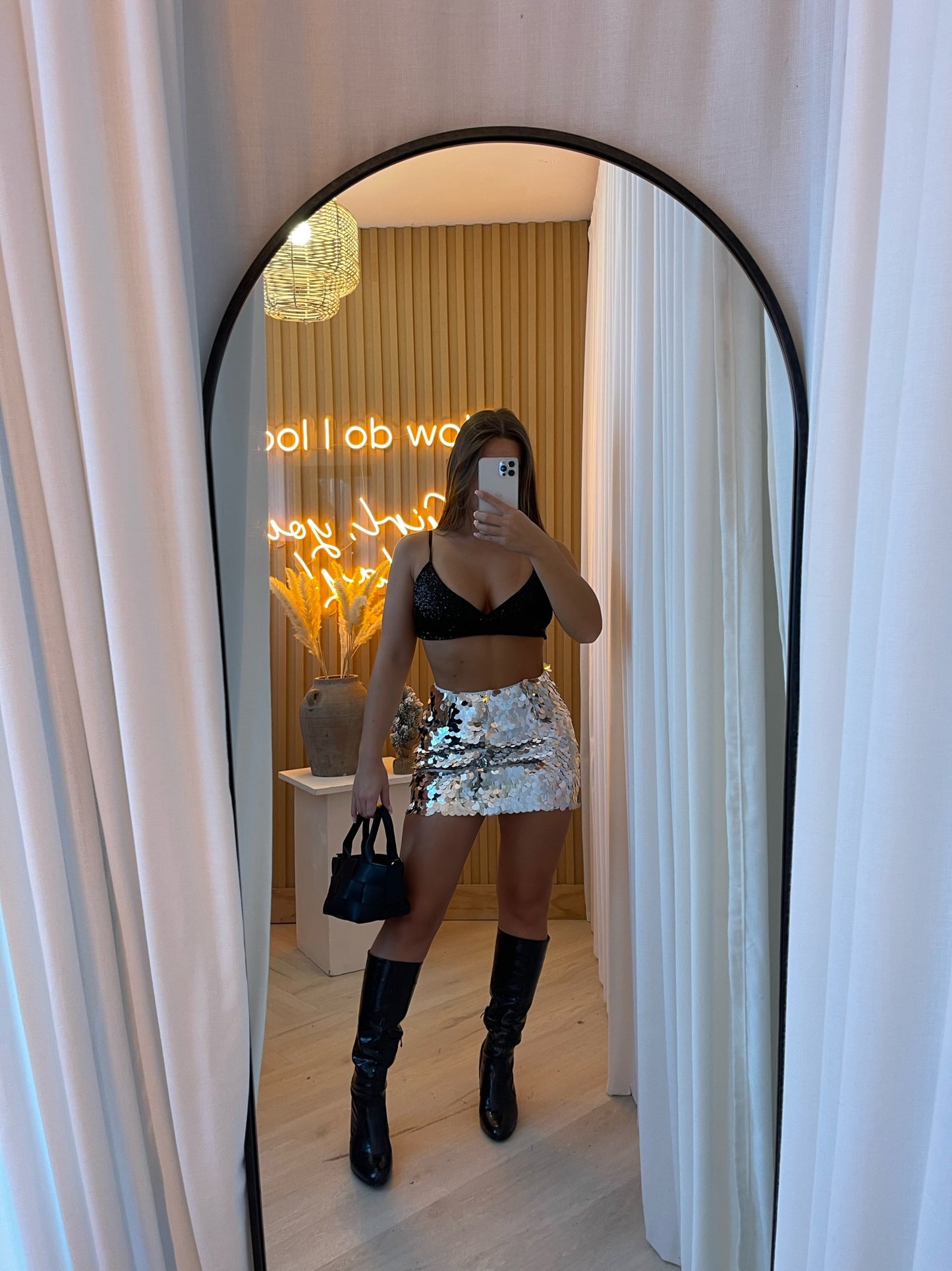 River sequin skirt