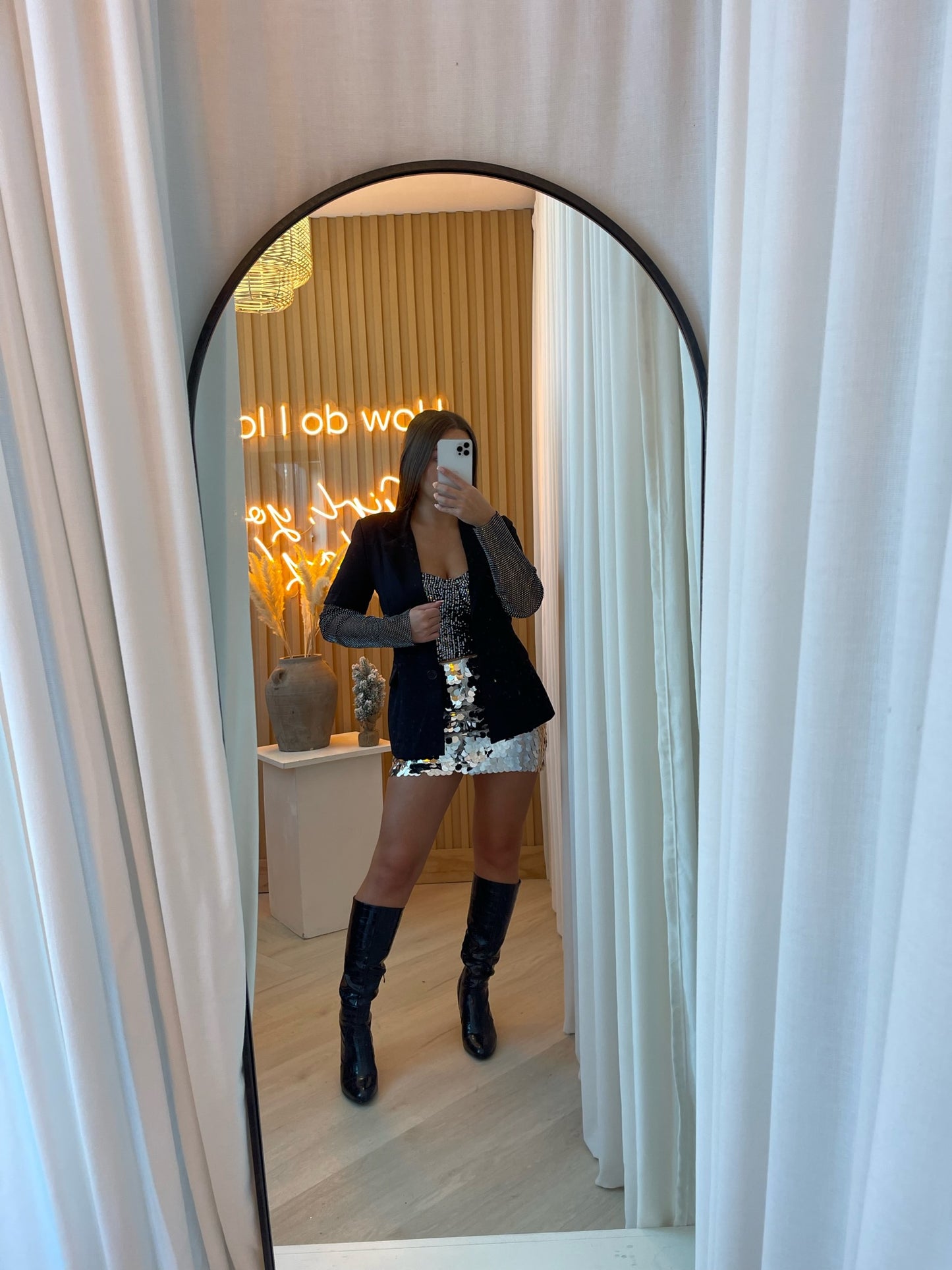 River sequin skirt