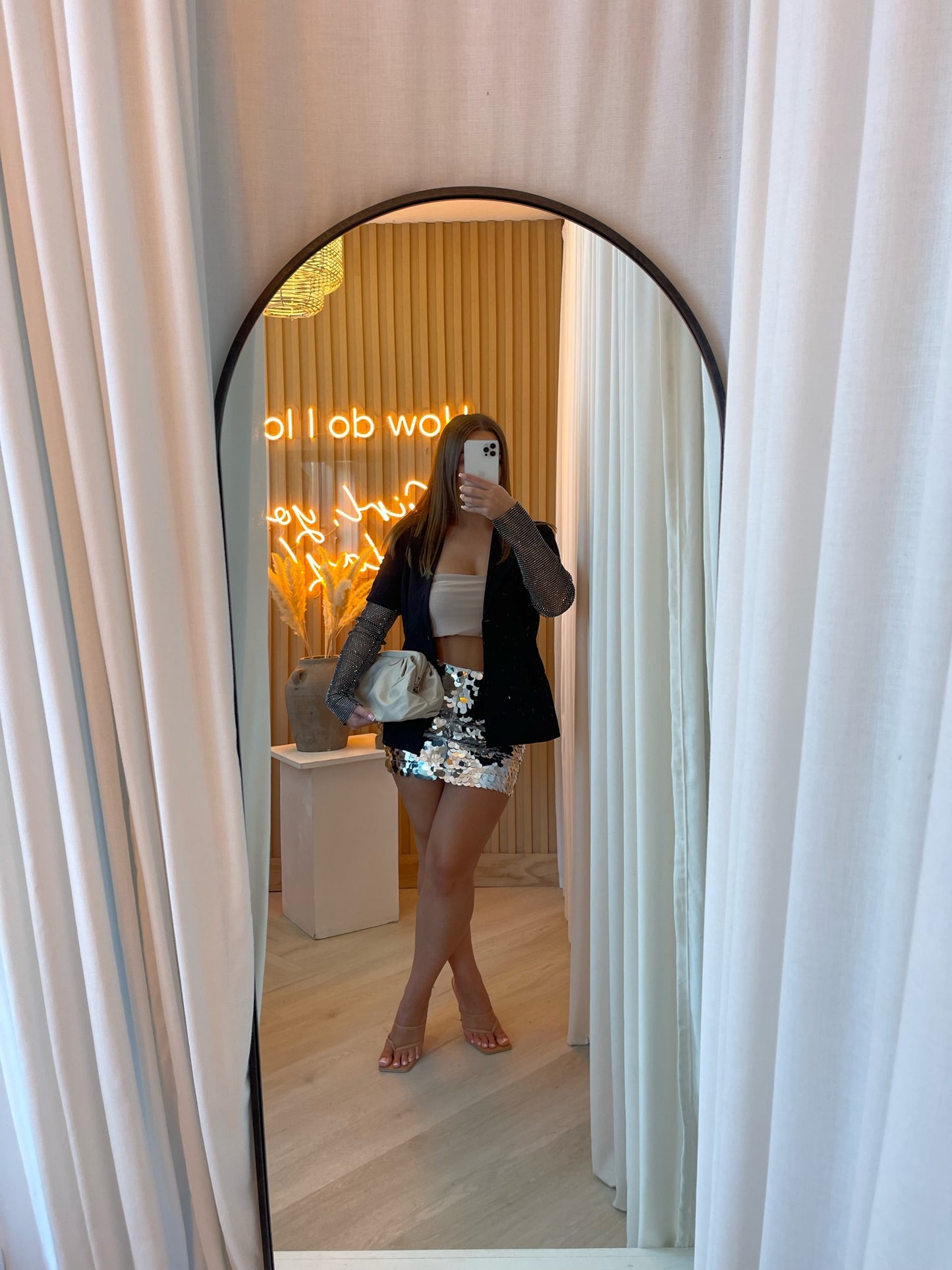River sequin skirt