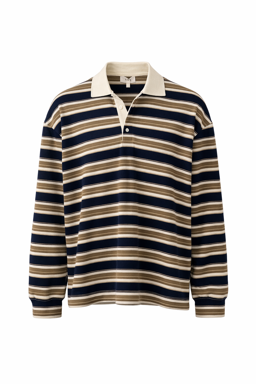 Rugby Top - Navy/Khaki/White