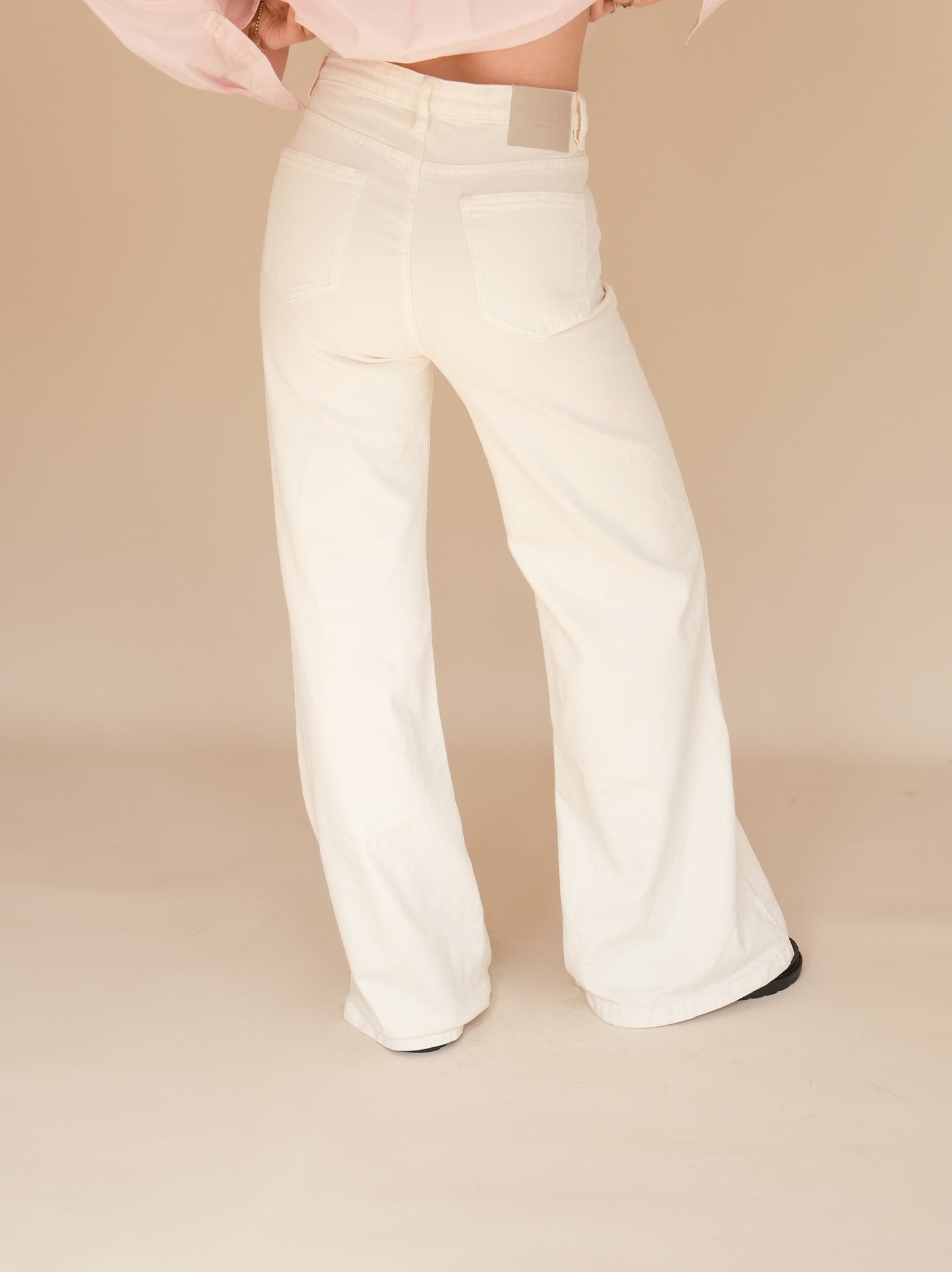 OTC Premium - High Waisted Cream Jeans