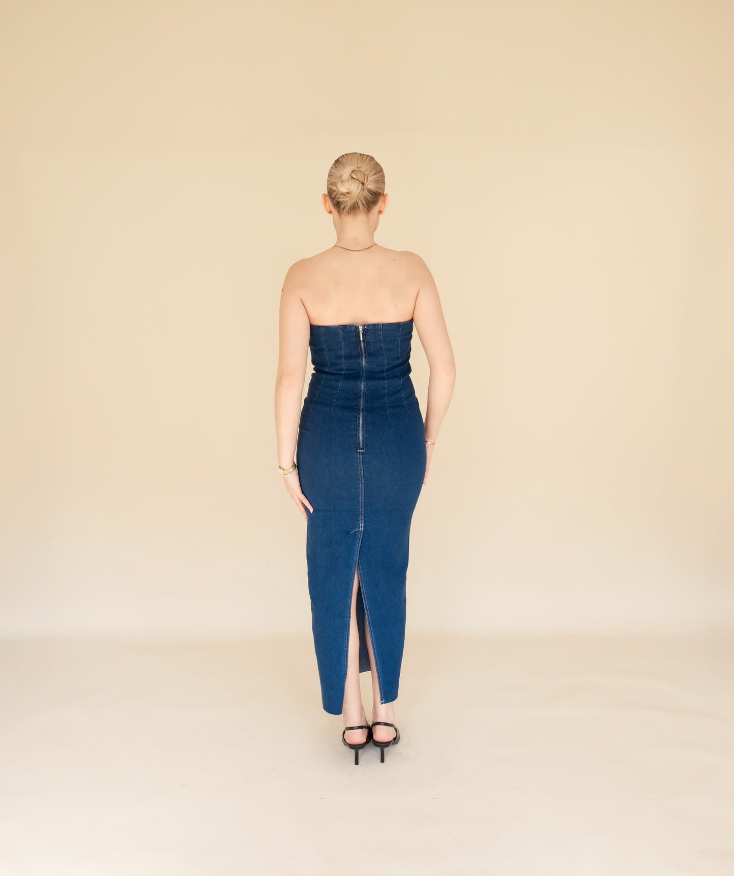 OTC Occasion - Denim Bandeau Dress