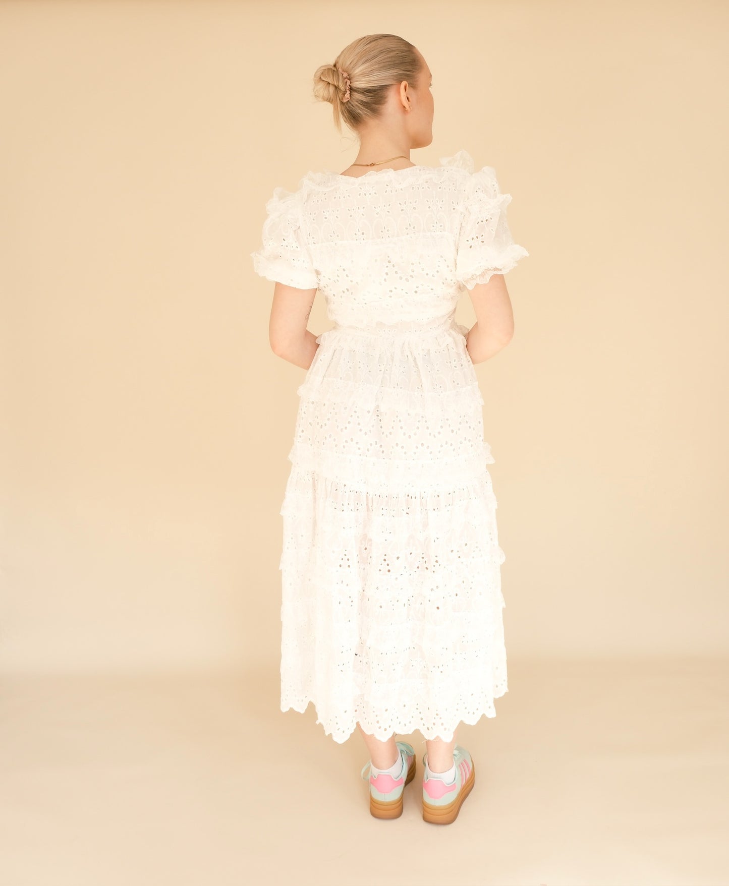 OTC Occasion - Broderie Anglaise Short Sleeve Dress