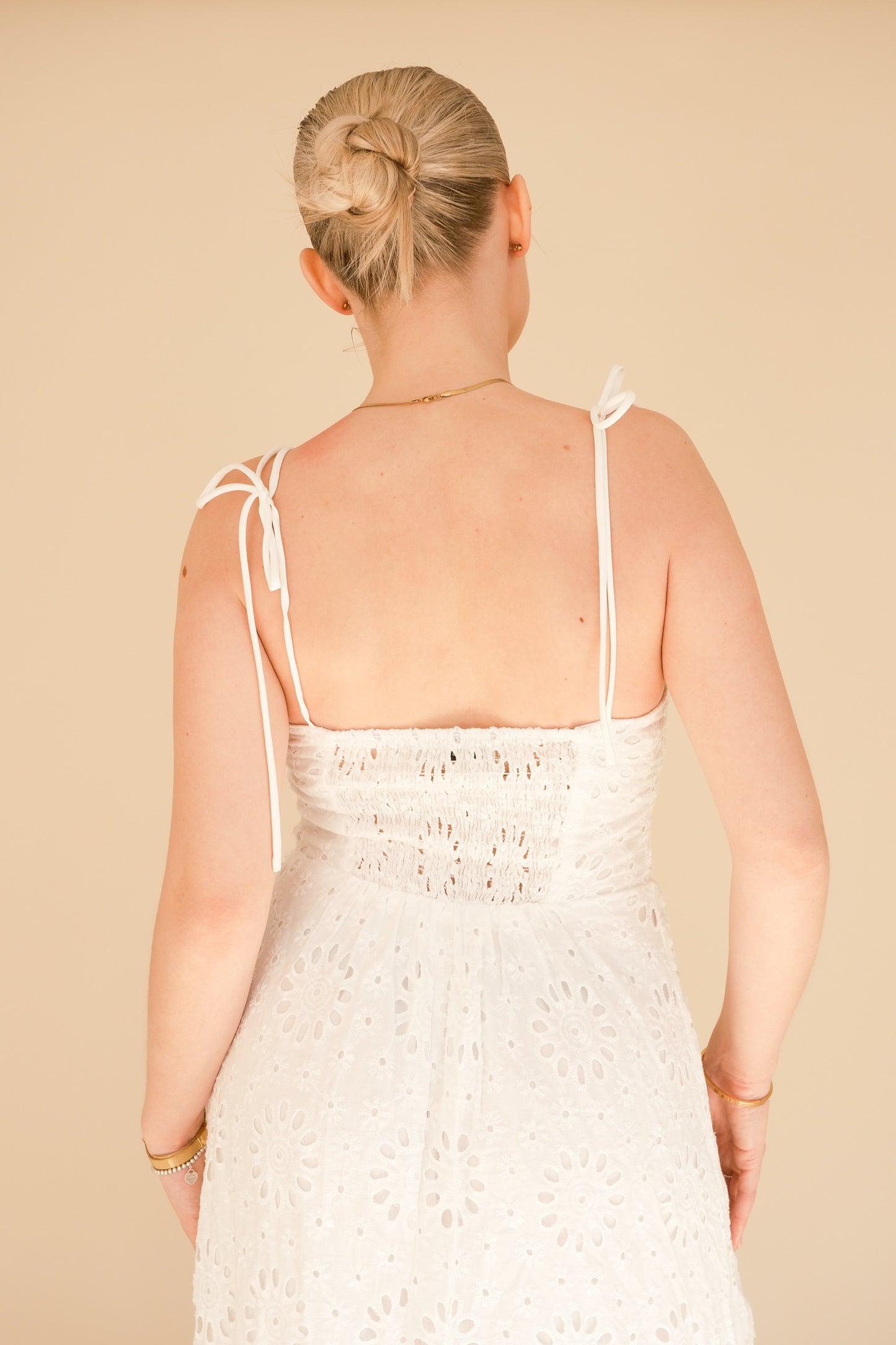 OTC Occasion -Broderie Anglaise Spaghetti Strap Dress