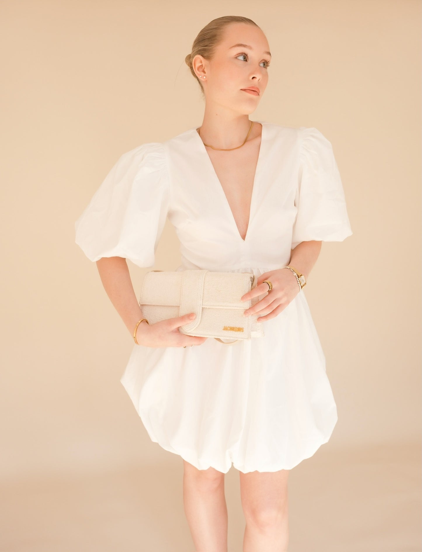 OTC Occasion - Puff Sleeve Mini Dress