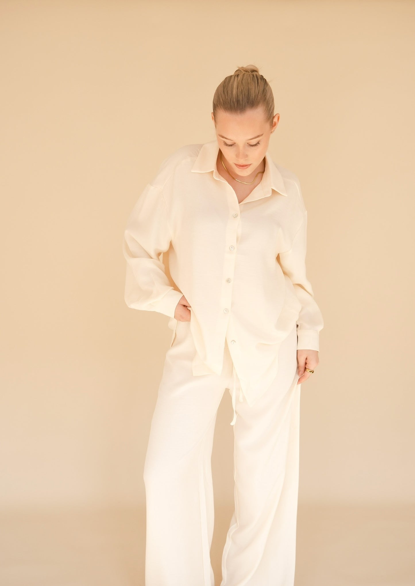 OTC Basics - Cream Button Shirt