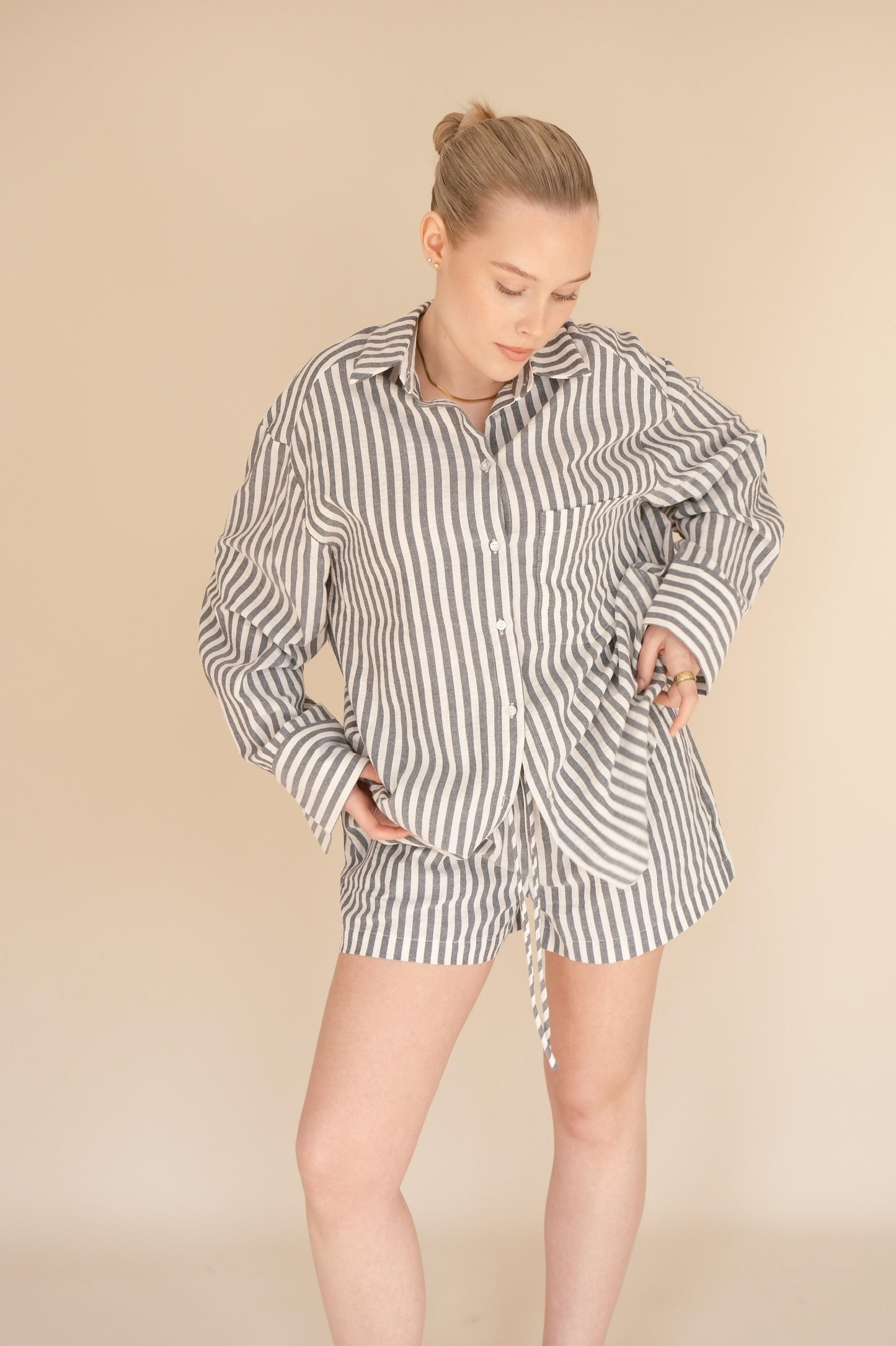 OTC Basics - Black & White Shirt & Short Co-Ord