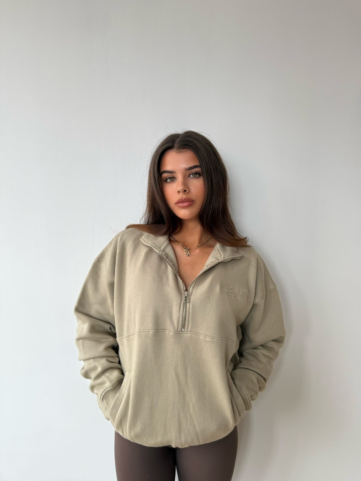 Santa Monica Zip-Up - Sage Green