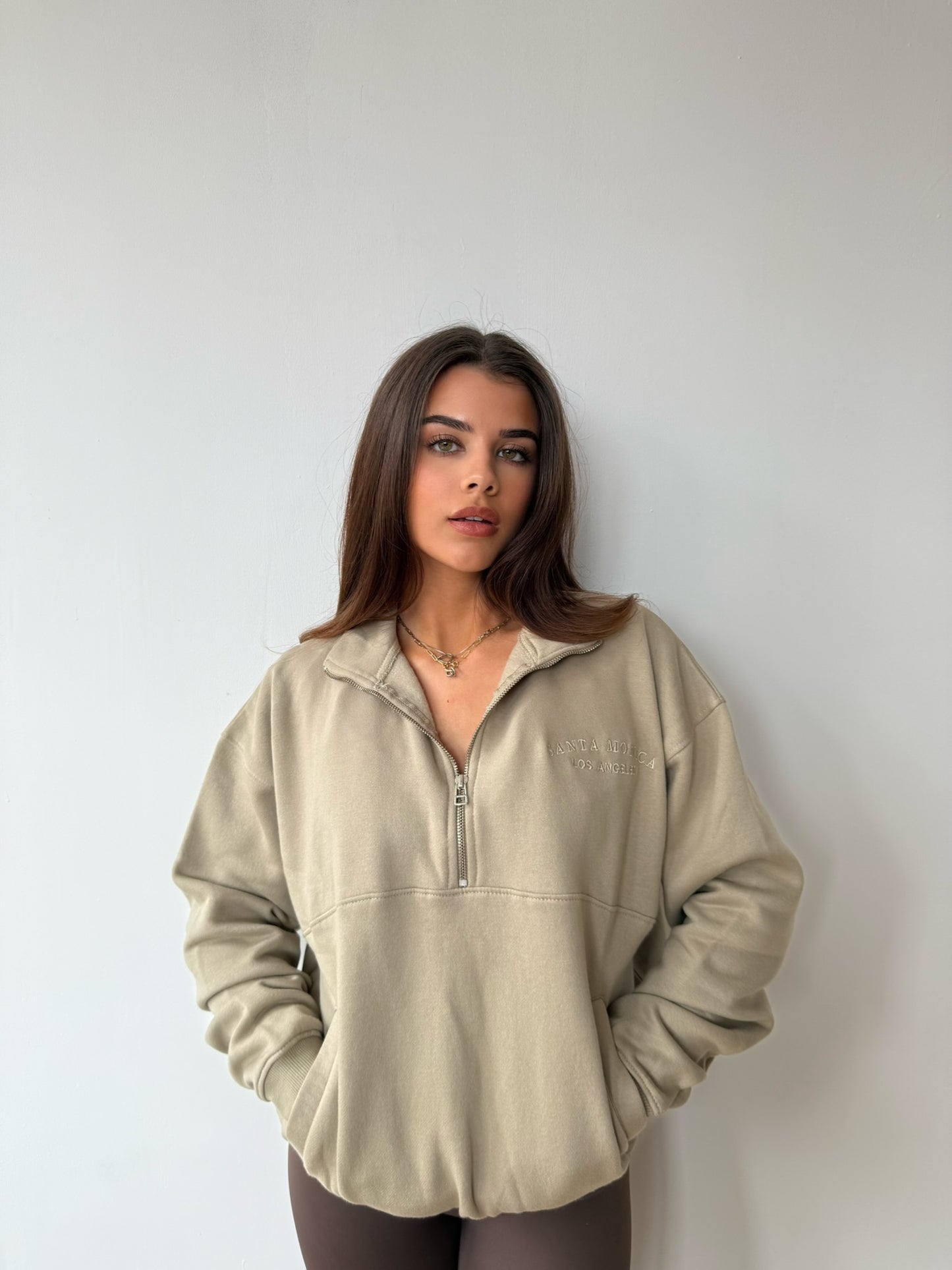Santa Monica Zip-Up - Sage Green