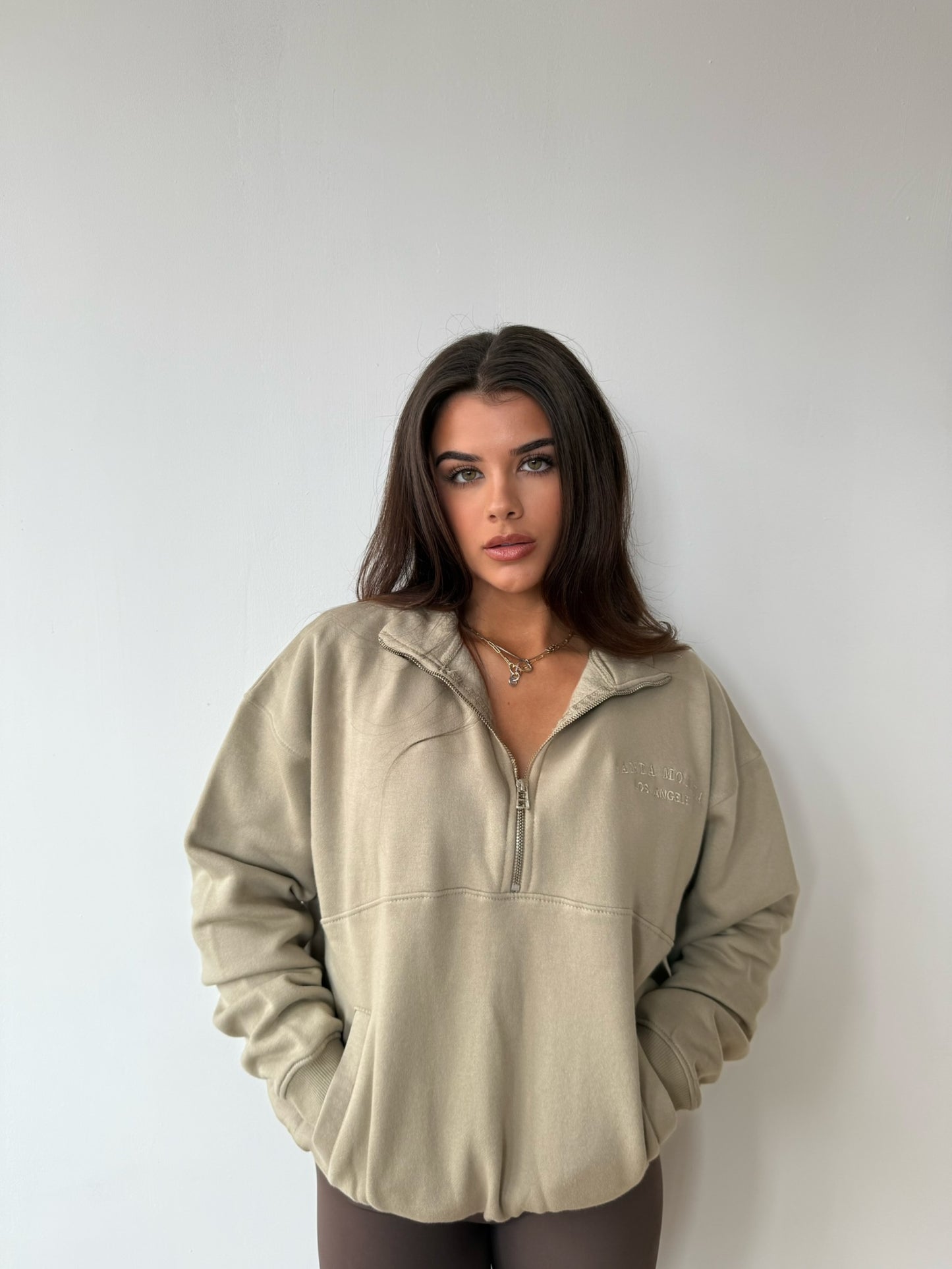 Santa Monica Zip-Up - Sage Green