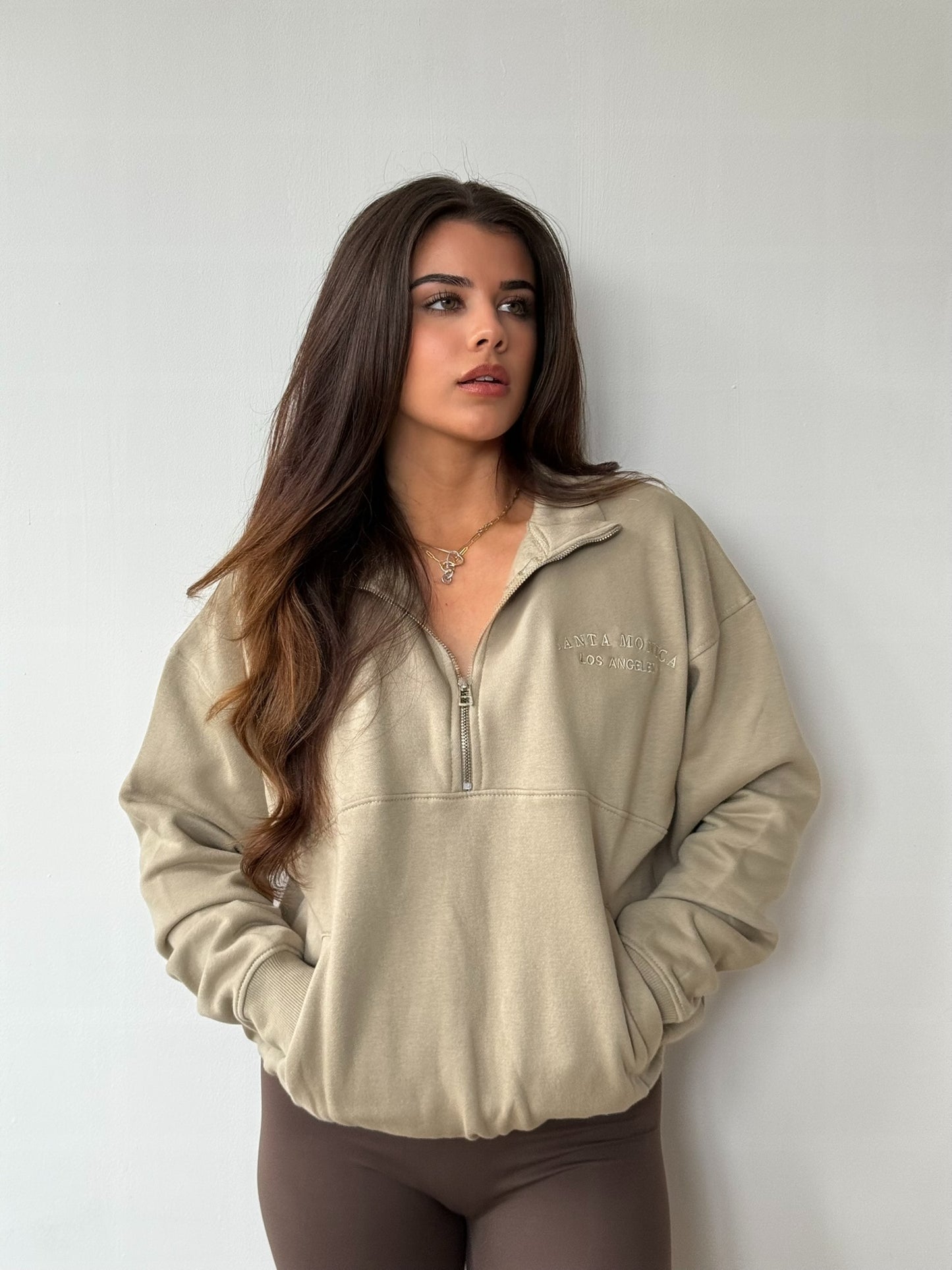 Santa Monica Zip-Up - Sage Green