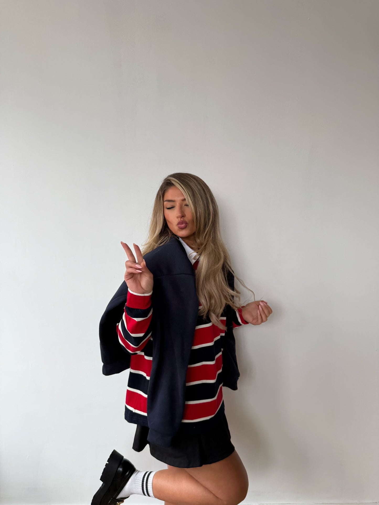 Rugby Top - Red & Navy