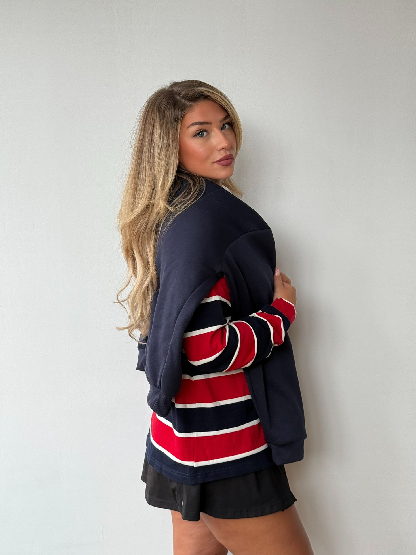 Rugby Top - Red & Navy