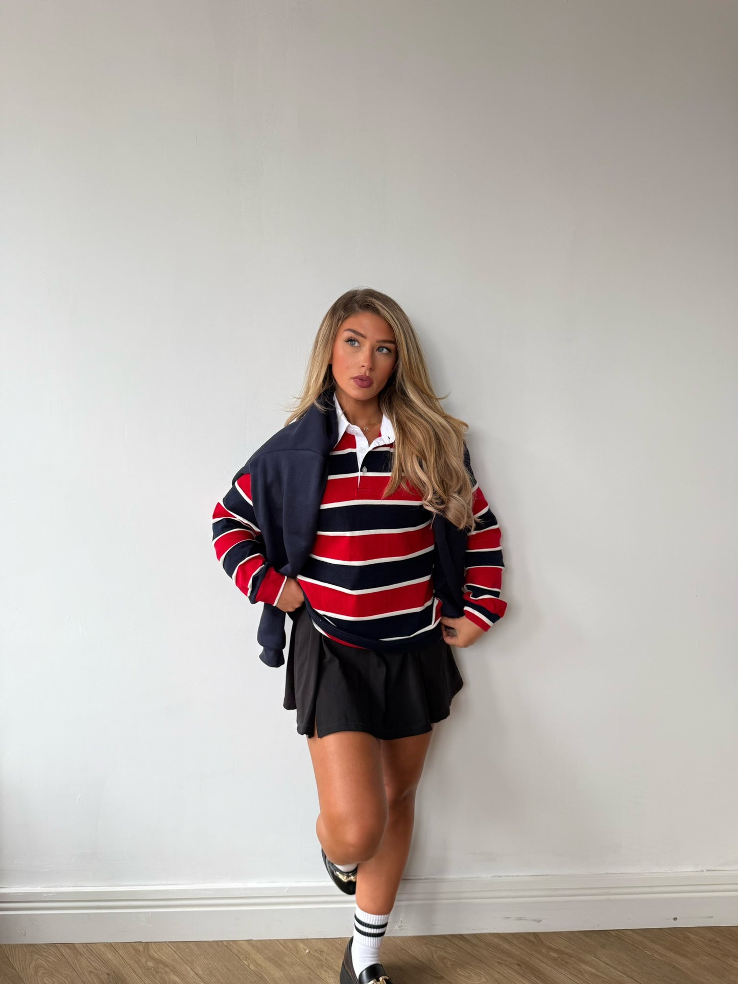 Rugby Top - Red & Navy