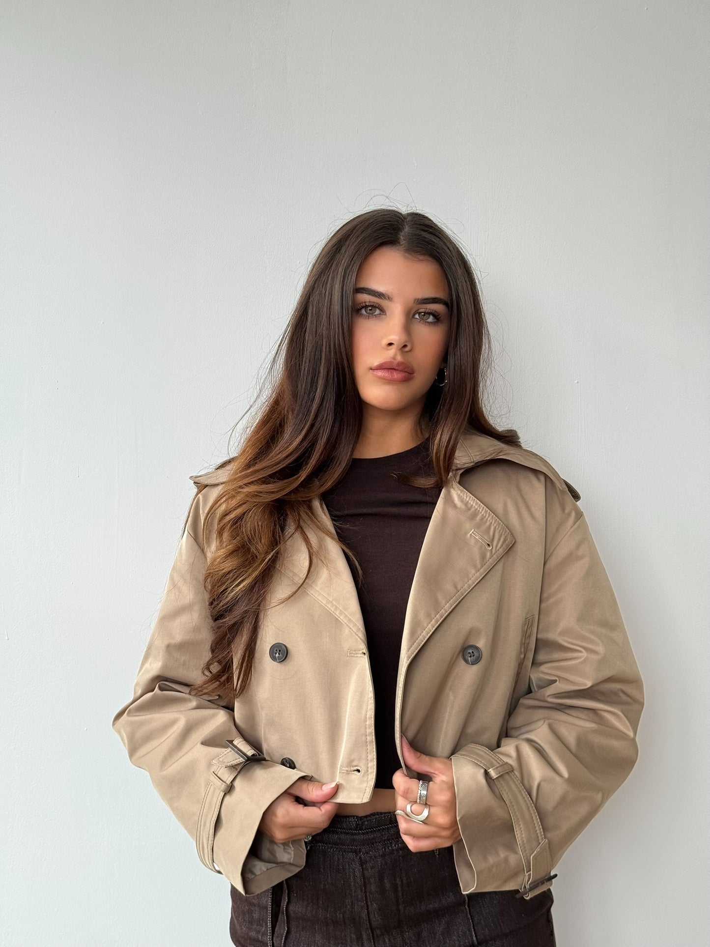 Cropped Trench - Beige