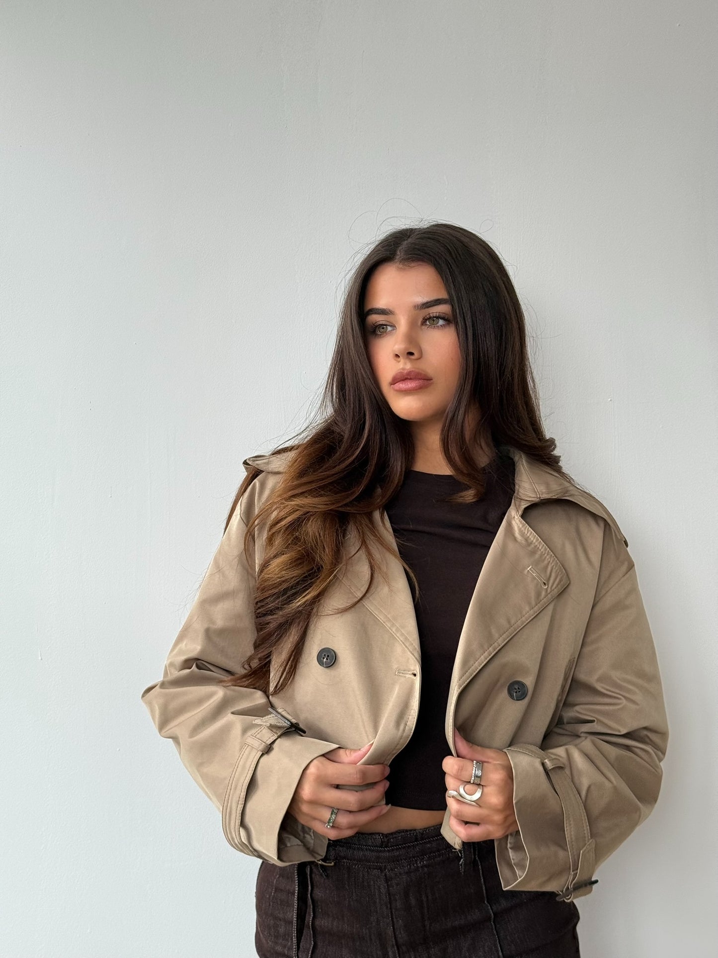 Cropped Trench - Beige