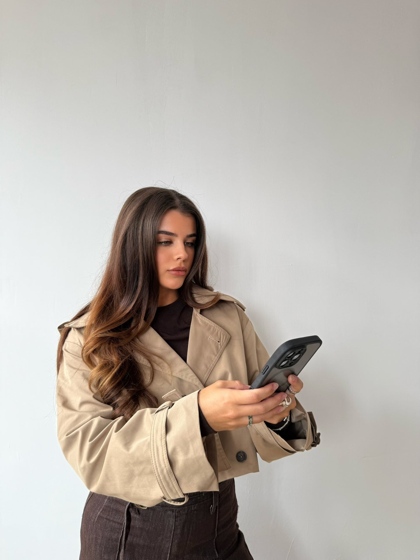 Cropped Trench - Beige