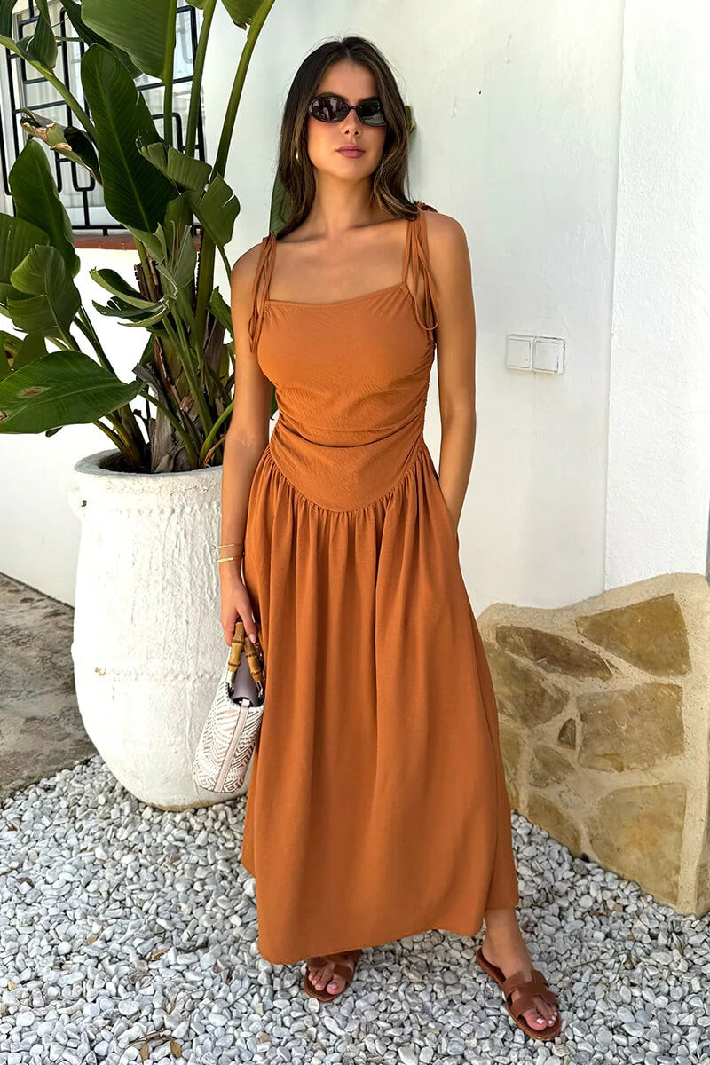 Maxi Dress - Rust Orange