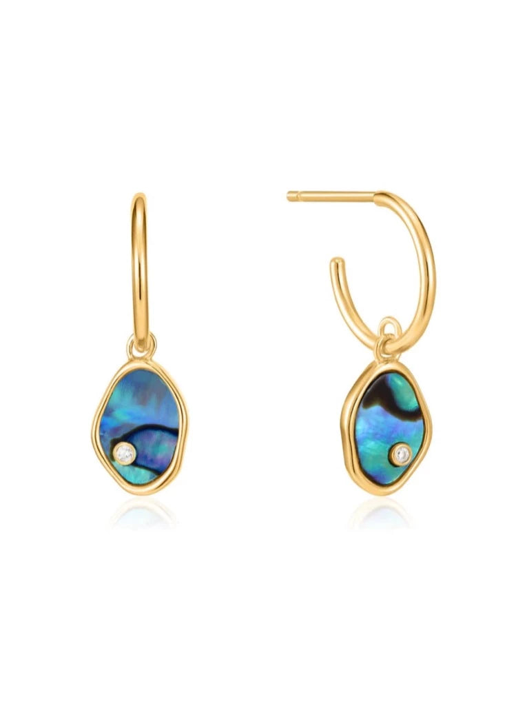 Tidal Abalone Mini Hoop Earrings