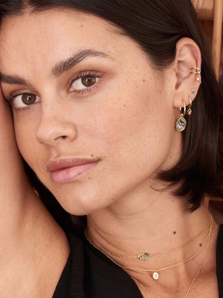 Tidal Abalone Mini Hoop Earrings