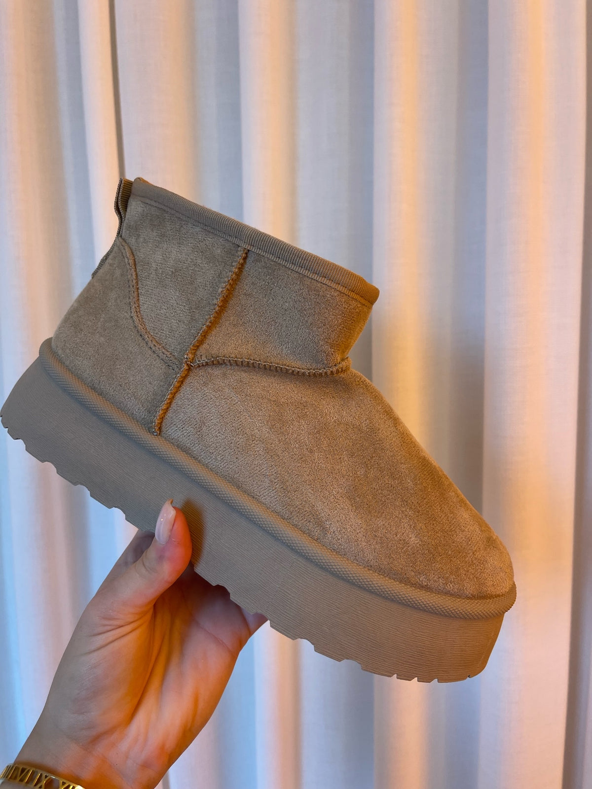 Polly Ultra Mini faux suede boots