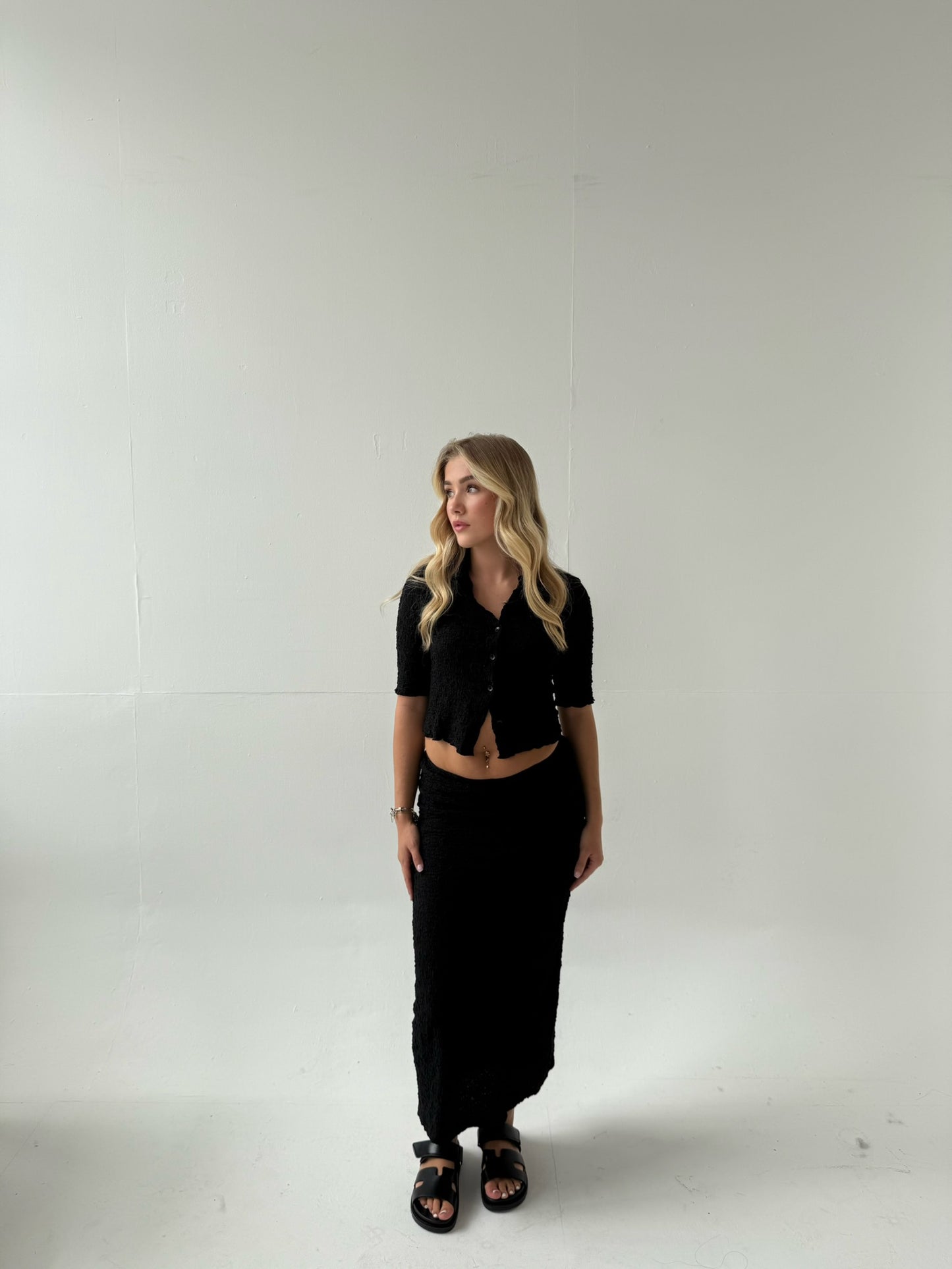 Crinkle Maxi Skirt