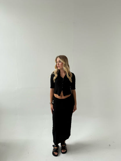 Crinkle Maxi Skirt