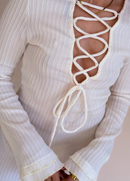 Long Sleeve Maxi - Cream