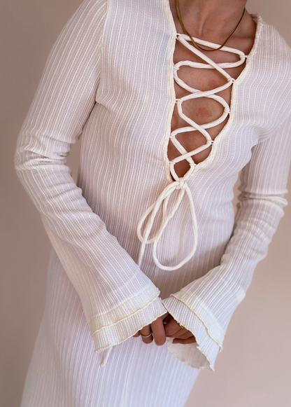 Long Sleeve Maxi - Cream