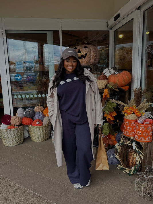 "SOHO" Hooded Sweatshirt - Navy