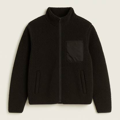Borg Fleece Jacket - Black
