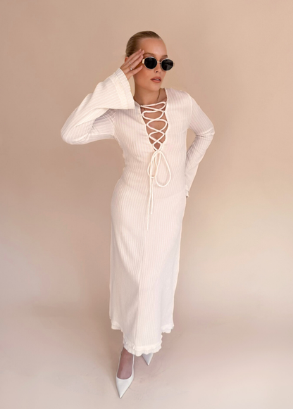 Long Sleeve Maxi - Cream