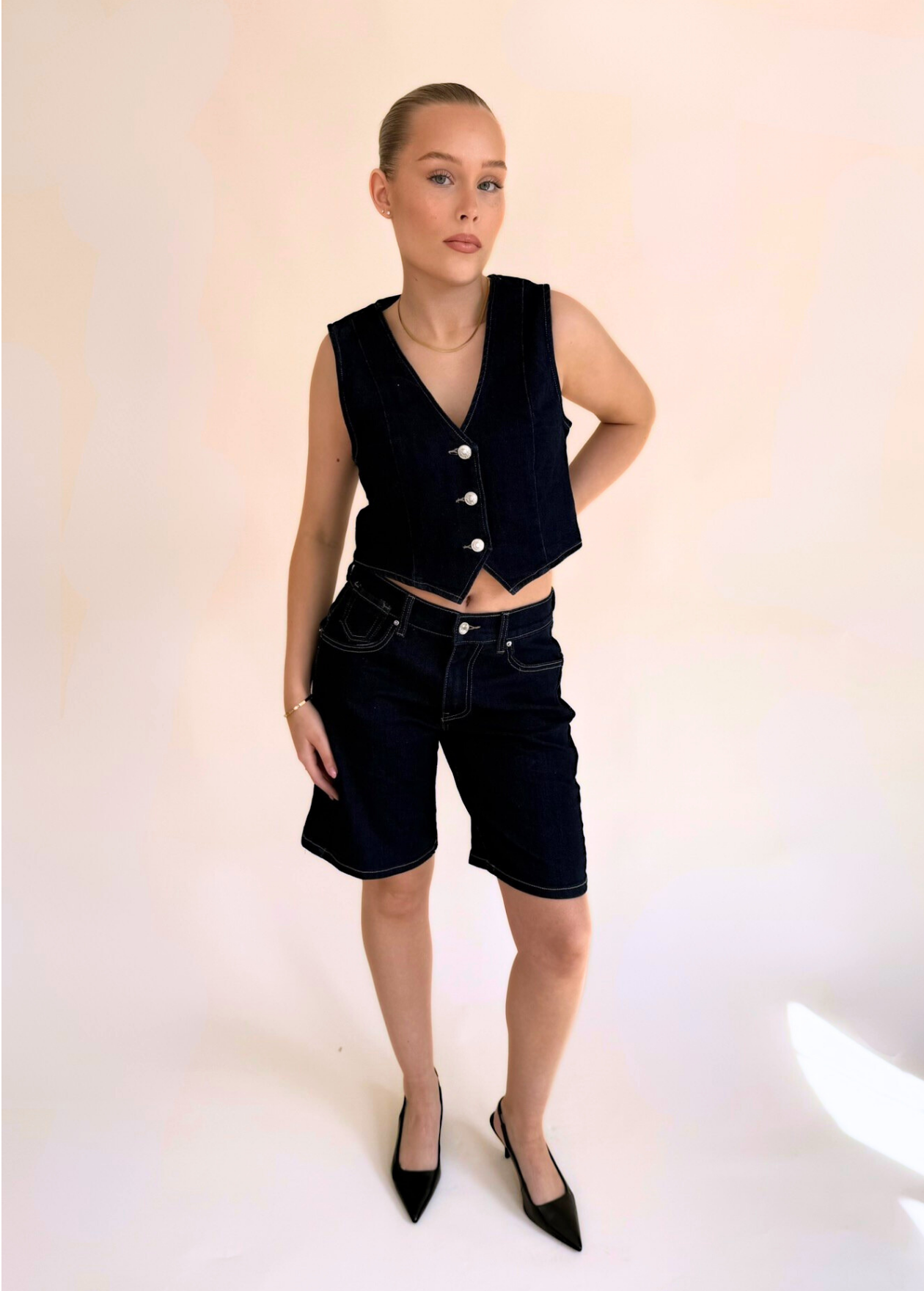 Denim Shorts - Dark Blue
