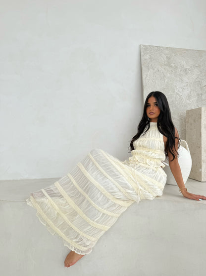 Ruffle Maxi Skirt
