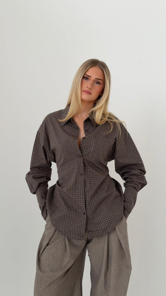 Goldie Plaid Tie Waist Shirt