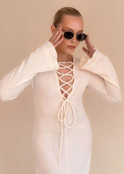 Long Sleeve Maxi - Cream
