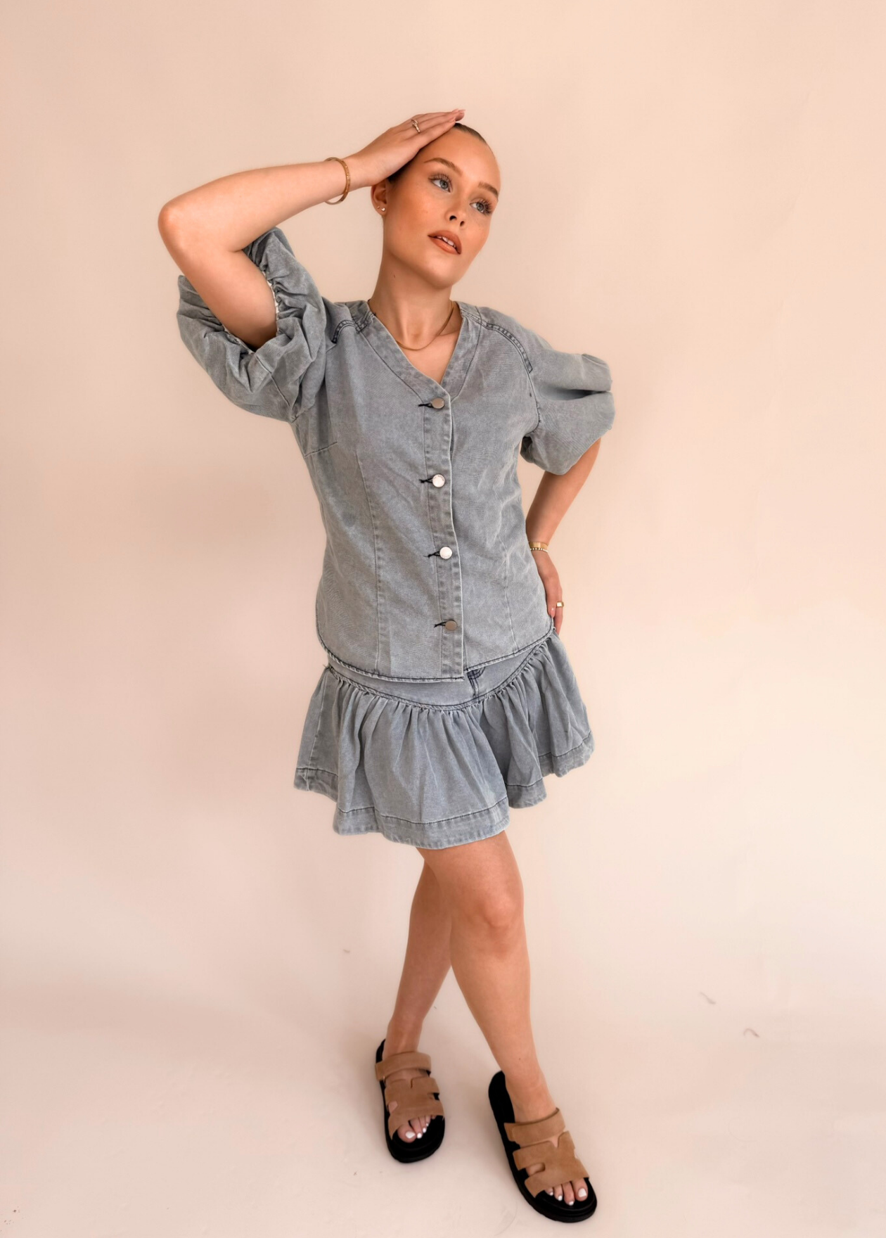 Denim Top - Light Blue