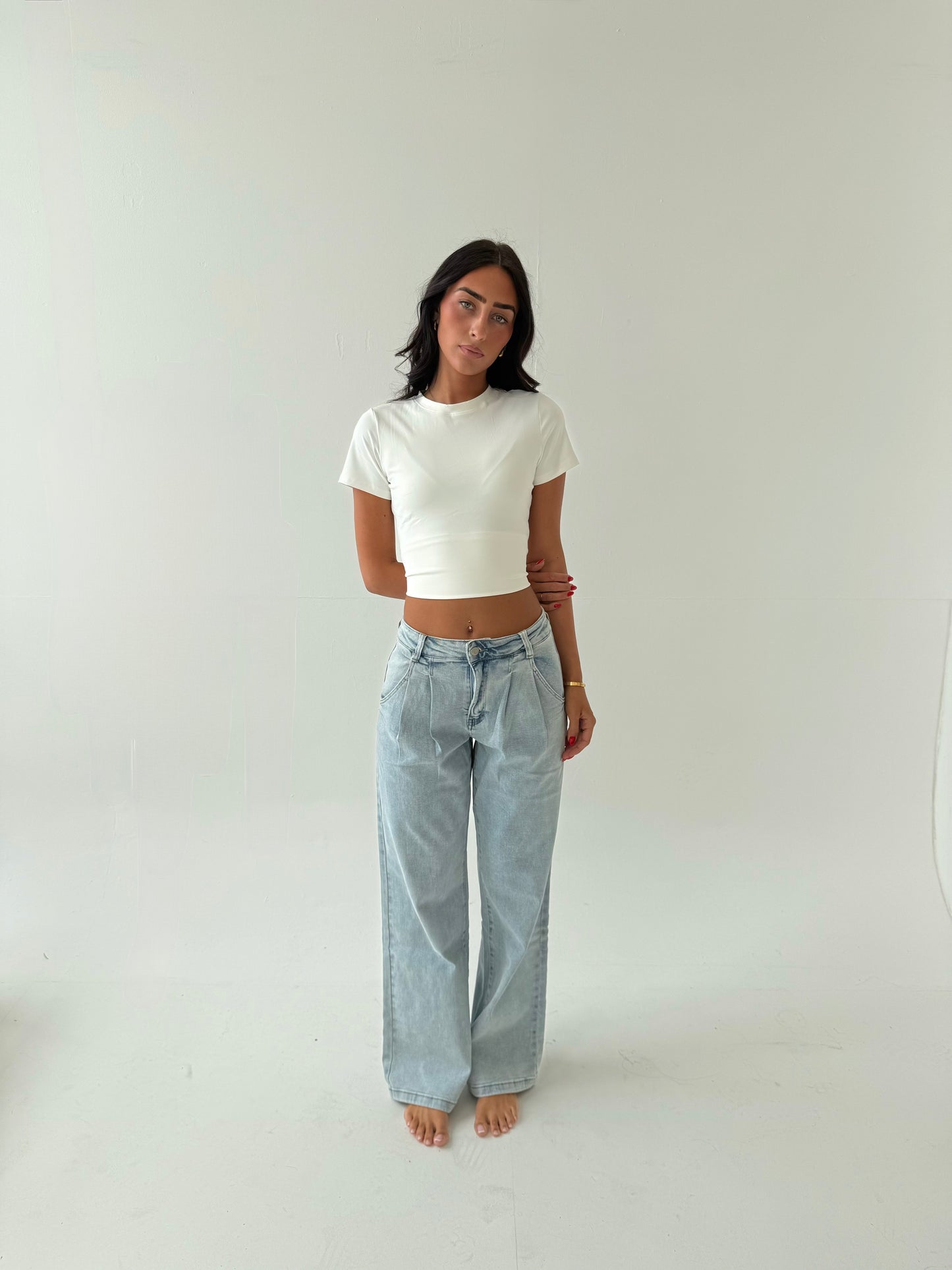 Paradise Mid Rise Stretch Straight Leg Jean