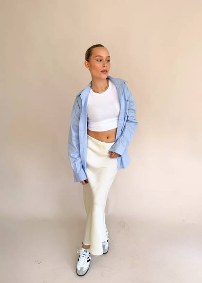 Satin Skirt - Cream