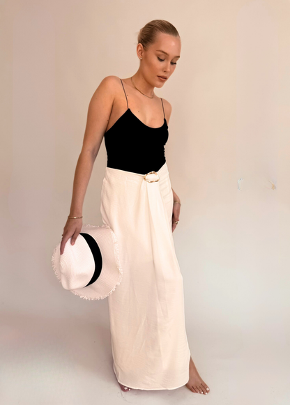 Buckle Skirt - Ivory