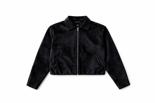 Flat Faux Fur Bomber Jacket - Dark Chocolate