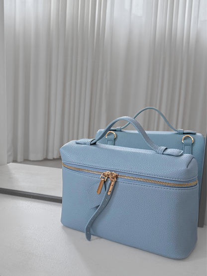 Boxy Zip Crossbody - Duck Egg Blue