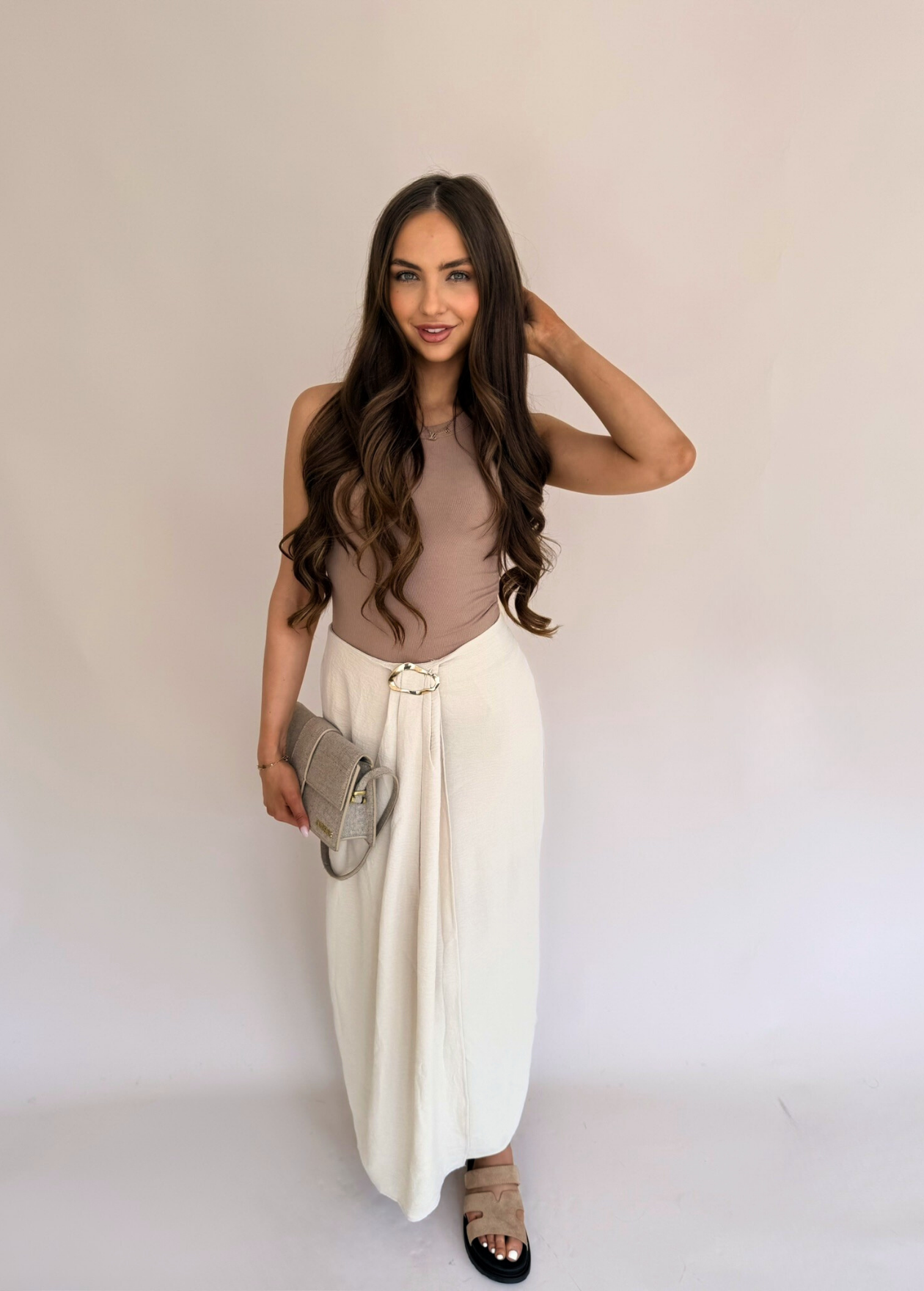 Buckle Skirt - Stone