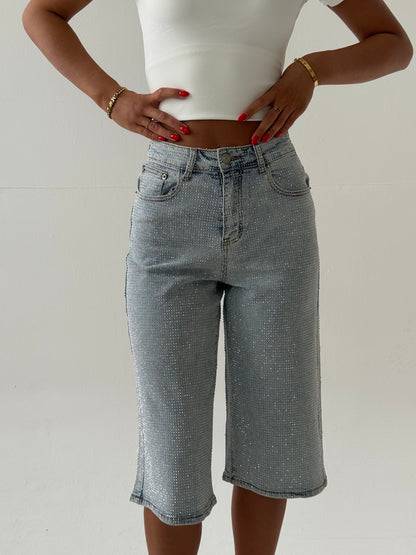 Coastline Diamante Stretch Jorts