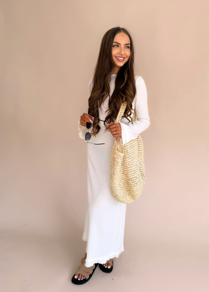Long Sleeve Maxi - Cream