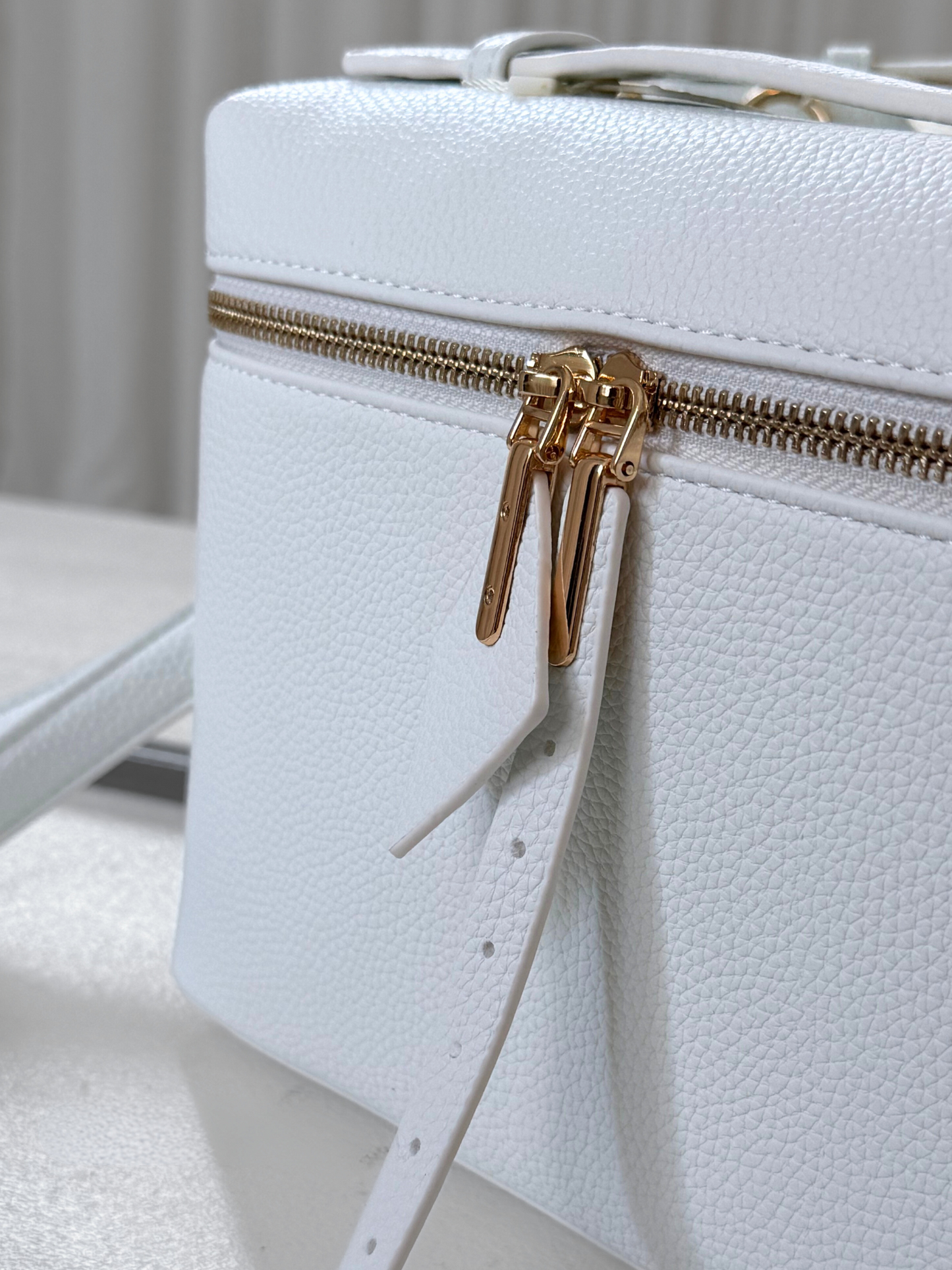 Boxy Zip Crossbody - White